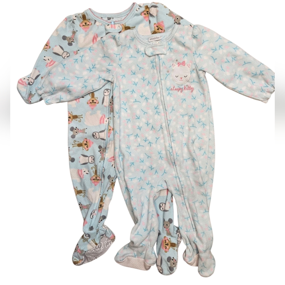Bundle Of 2 Baby Girls Sleepers